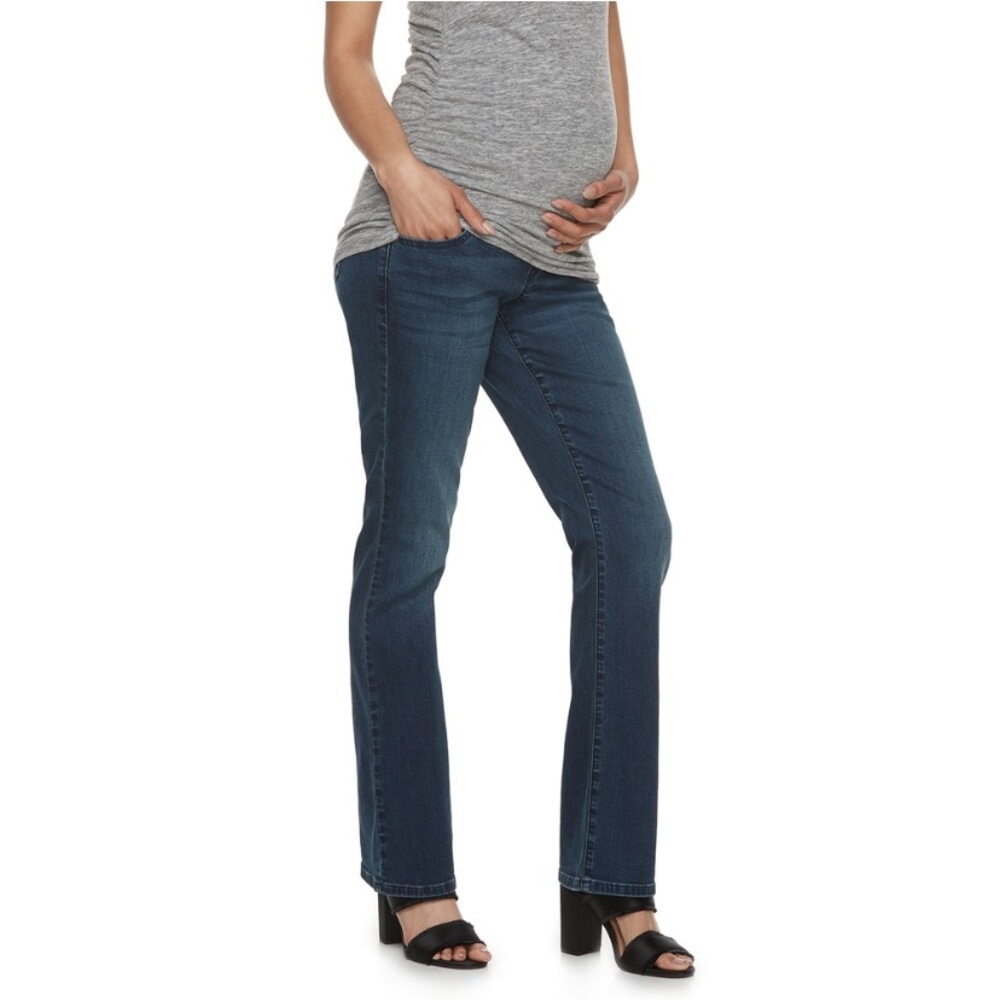NWT a:glow Maternity Slim Bootcut Jeans Blue Size 8